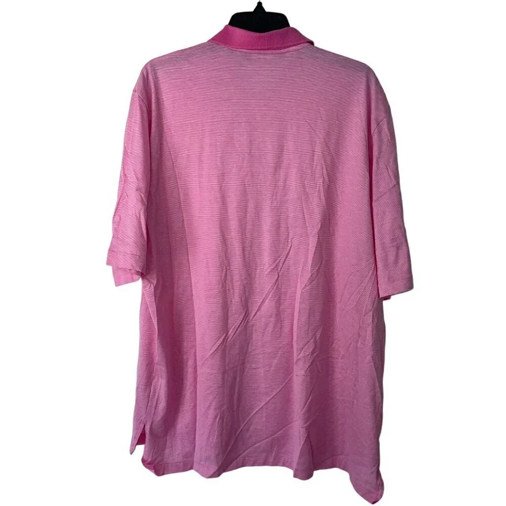 Ralph Lauren Mens Polo Shirt Size XL Pink Short Sleeve Golf Pure Cotton Peru